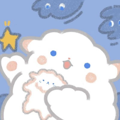 可爱小羊羔手绘头像
