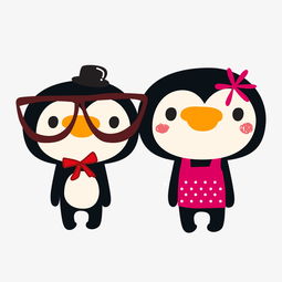 七夕卡通可爱的企鹅矢量素材图片素材其他格式下载动漫人物大全