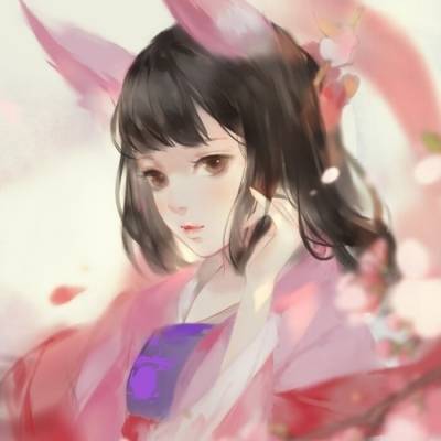 超仙气女生动漫头像拿扇子红衣古装高清仙气美女图片