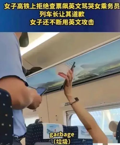 火了高铁上飙英语辱骂列车长女子身份被扒,职业生涯恐怕受影响