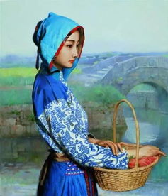 油画里的中国古典美女