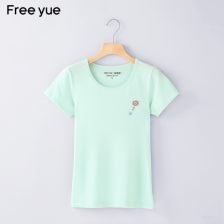 女装长袖白色t恤批发韩版卡通女