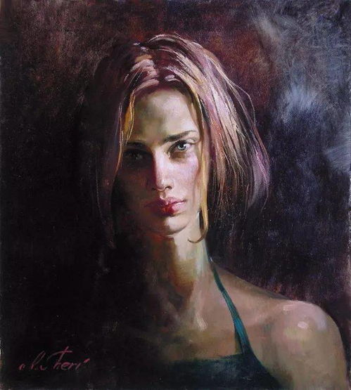 乌克兰女子油画,清新脱俗,带来愉悦