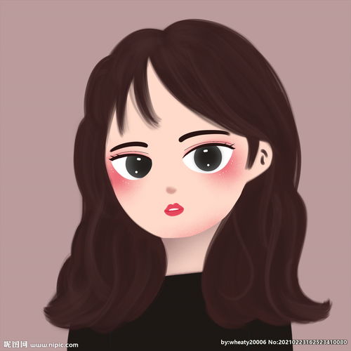 手绘头像可爱女孩图片