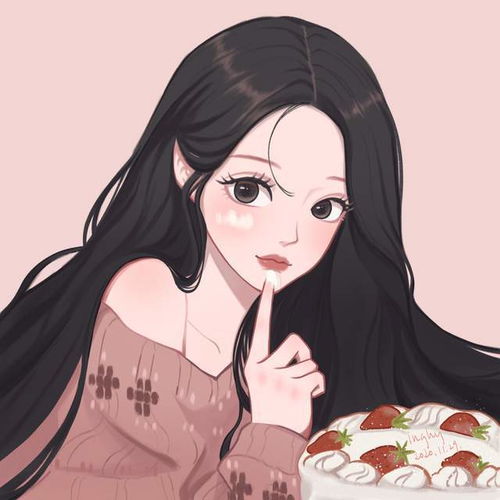 巨好看的手绘女生头像闺蜜头像