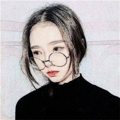 女生小清新手绘头像,安静甜美的女生写真