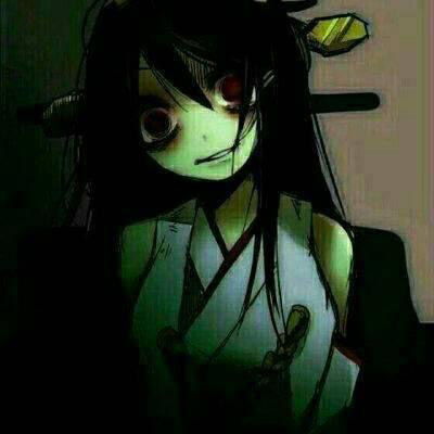 丧系黑化动漫女头带血红色