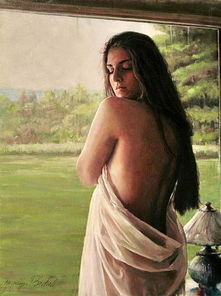 美国女艺术家人体油画中的性感女郎,就问你美不美