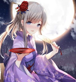 和风动漫美图欣赏打扮绚丽多彩,神采奕奕,和蔼可亲的和服少女