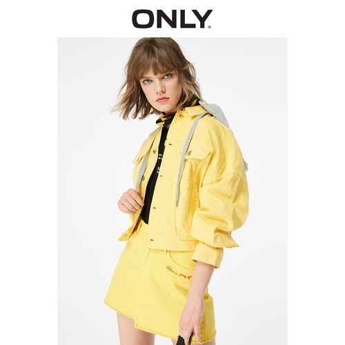 绫致only2019夏季宽松bf风连帽短款牛仔外套女119154527rs服装福卡商城