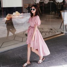 系带连衣裙女夏