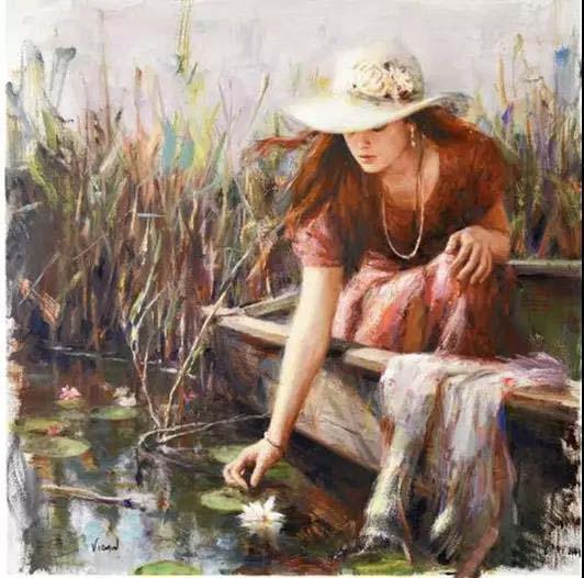 意大利画家vidan油画笔下的美女图