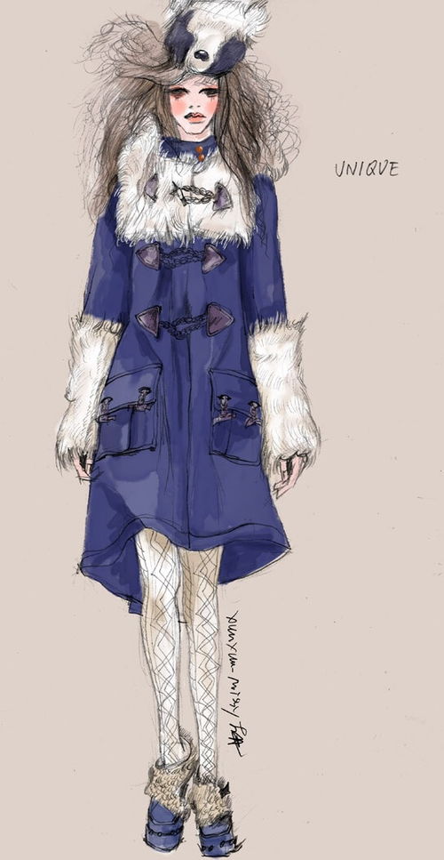 xunxunmissy手绘时装插画森女