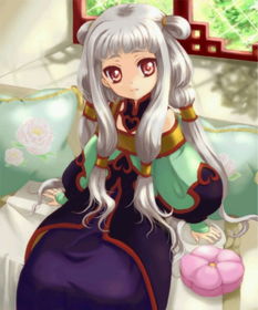 求银发血瞳的动漫少女