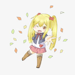 黄发双马尾女孩q版图人物图片素材其他格式下载动漫人物大全