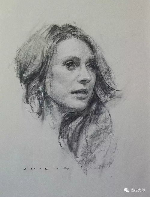 肖像素描欣赏美国caseychilds