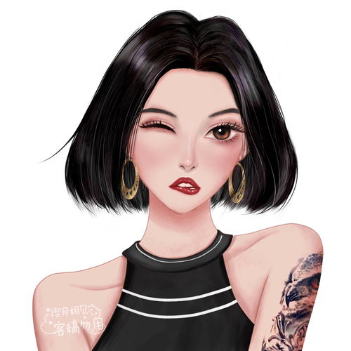 手绘头像女生定制婚纱