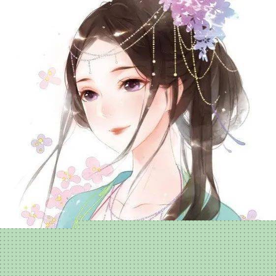 意境古风漫画女生头像相恨不如潮有信相思始觉海非深
