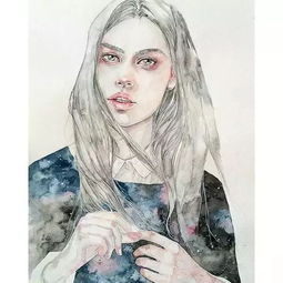 有情感与态度的女装头像手绘