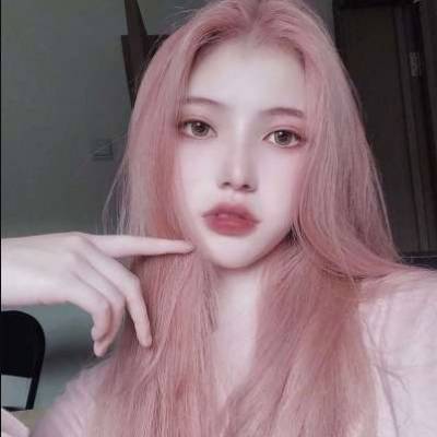 粉色控韩系少女头像2020新款高清真人软妹头像