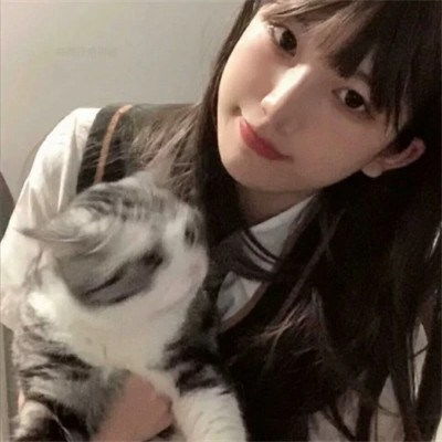 高颜值抱猫女头像