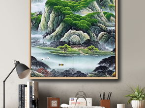 新中式山水风景画旭日东升招财聚宝装饰画玄关背景墙图片设计素材高清psd模板下载423.31mb山水装饰画大全