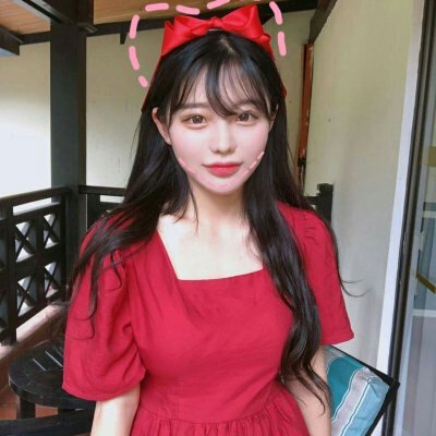 气质高雅女生红色头像