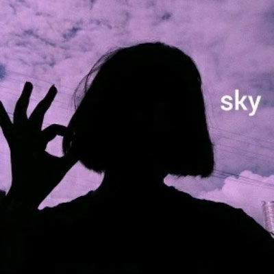 女生短发头像不露脸星空下影子头像女