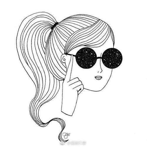 长发美女插画作品素材资料