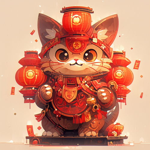 红色喜庆卡通招财猫素材图片海报设计下载请至来源处
