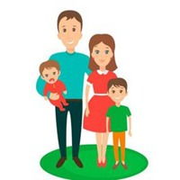 一家四口两个儿子卡通微信头像微信头像图片大全