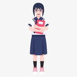 手绘日系知性女孩插画图片素材其他格式下载动漫人物大全