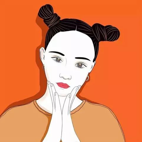 手绘插画头像