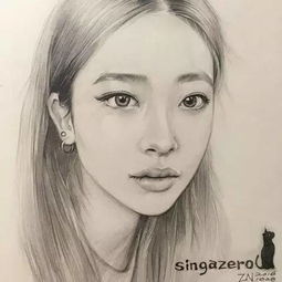 他的素描绘画温柔细腻风格清新唯美