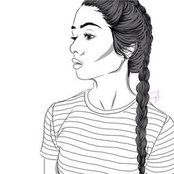 黑白酷女孩戴墨镜头像素描如果总在乎别人怎么想那就别活了
