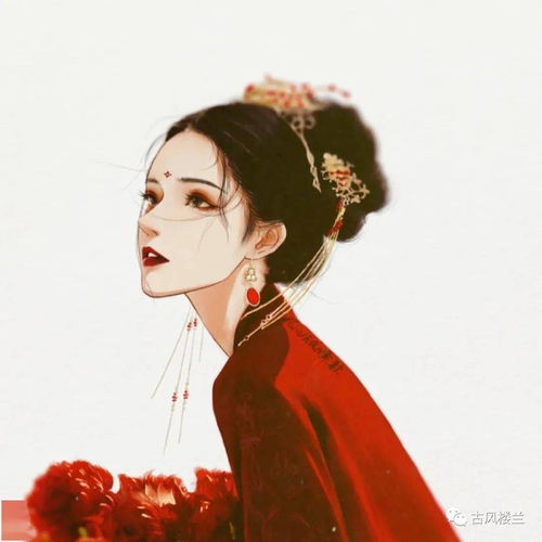 最新一期红衣小姐姐复古头像,快拿去换上吧