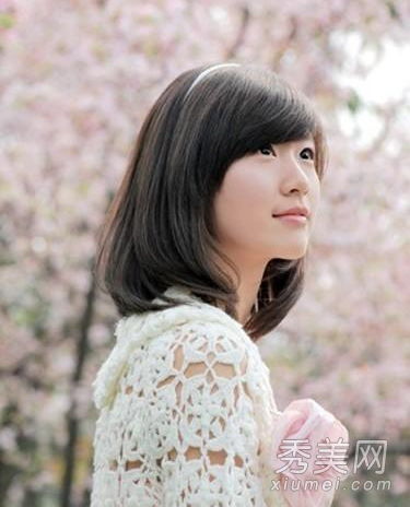 纯美是短发梨花头塑造清新氧美