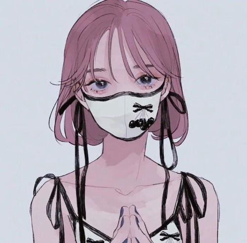 女生可爱头像手绘头像插画