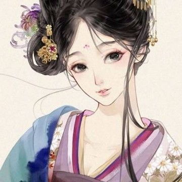 超仙气女生动漫头像拿扇子红衣古装仙气美女头像,古风头像图片