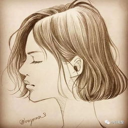 男女发型手绘