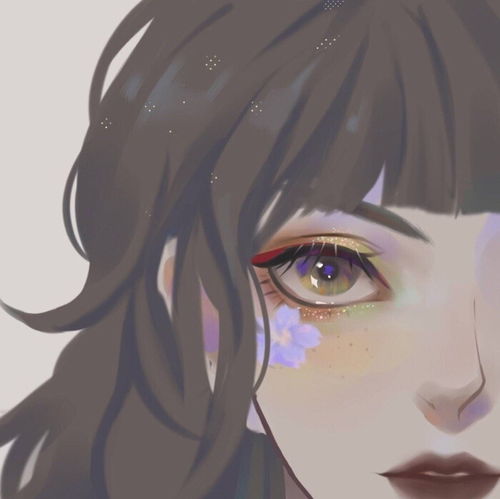 唯美好看插画头像女