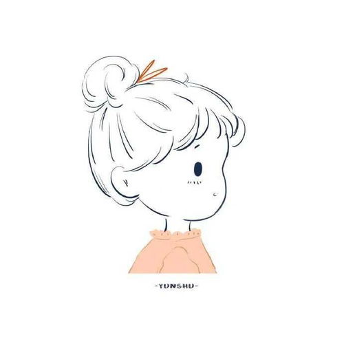 小清新简笔画女孩头像