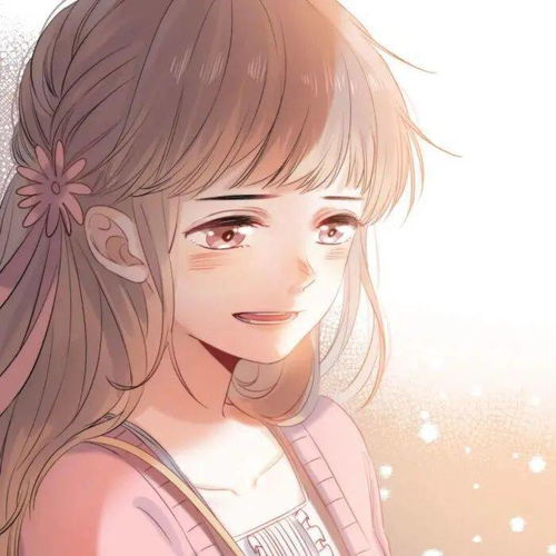 唯美漫画女生头像清晨起床迎着咖啡和面包的香气