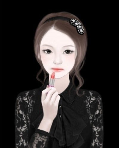 淑女卡通图片头像女生张静初