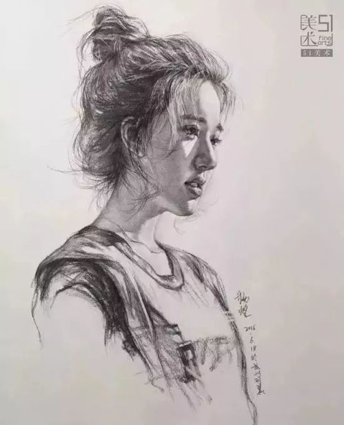 男女青年素描头像怎么精细画附步骤图