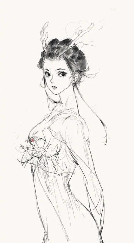cg原画插画教程古风仙气飘飘的壁纸伊吹鸡腿子太太神作