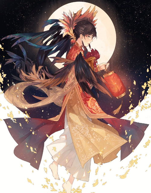风格浓郁的二次元美少女同人插画,人物就像水晶拼合似的美