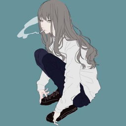背影或侧影动漫女头高冷图片