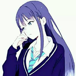 情侣二次元头像女淡紫男蓝头像求求求
