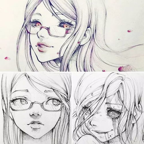 90后美女的小清新二次元动漫手绘,不能错过